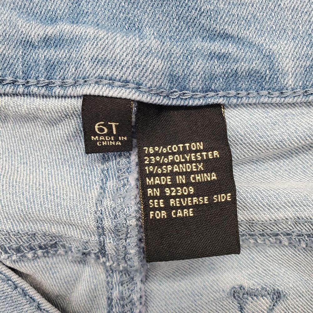 DG2 by Diane Gilman Jeans Women 6T Multi Flower Embroidered Patches Straight Leg - Picture 7 of 9